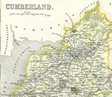 Cumberland map 1840 Original