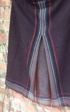 GOR RAY VINTAGE PURE NEW WOOL DARK CHOCOLATE BROWN SKIRT SMALL SIZE 14 EU44 USED