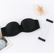 Strapless Padded Push Up Bra Clear Back Straps Bras Wedding Party Invisible Bra