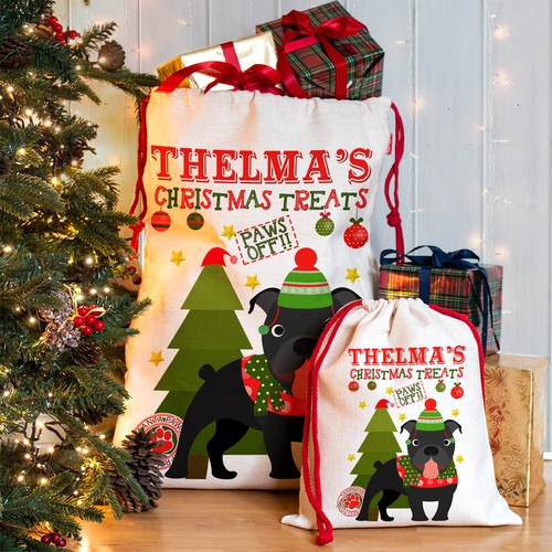 Staffy christmas sack - staffy,