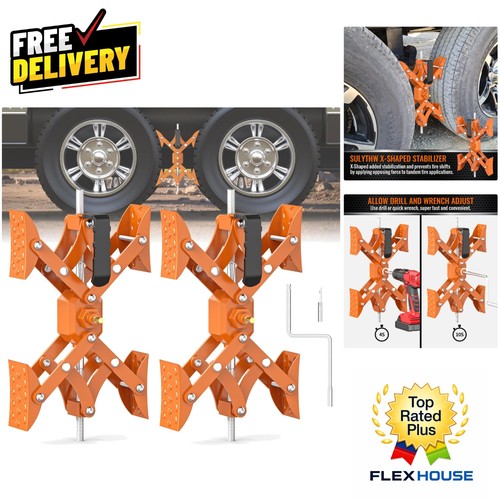 Pcs orange wheel chocks - 2,