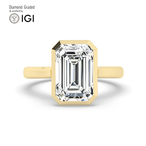 Emerald diamond engagement - diamond,