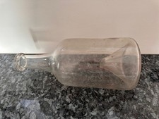 Antique Clear Blown Glass Minnow Fish Trap Catcher Rare
