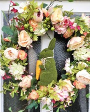 XL Easter Wreath. Flocked
