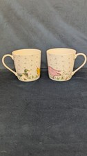 Pair Nutmeg Fine Bone China