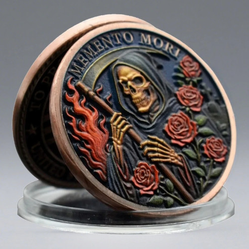 Gold plated memento mori - memento,