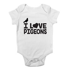 I Love Pigeons Boys Girls Baby Grow Vest Bodysuit