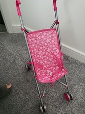 Baby Doll Pink Flowery Stroller Folds Up