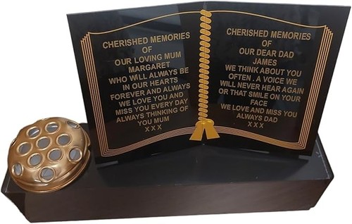 Personalized black memorial - black,