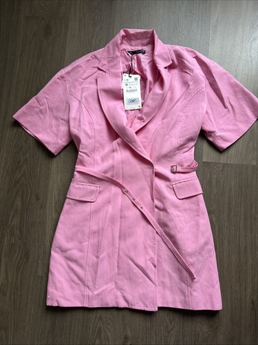 New zara pink linen - new, dress
