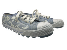 PF FLYERS Trainers Shoes Posture Foundation Floral Canvas Light Blue UK 9.5