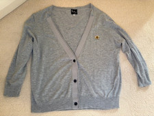 Paul Smith - Grey V Neck Cotton Mix Cardigan with a Bee Sequin on front - Size L