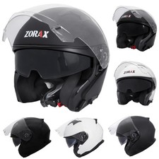 ZORAX ZOR-602 Open Face Motorbike Helmets Motorcycle DVS Outer & Inner Sun Visor