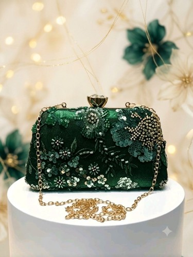 Luxury emerald green - luxury, sequin
