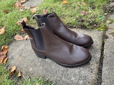 Will’s Vegan Store Brown Vegan Leather Smart Chelsea Boots UK7 EU41 Worn Once