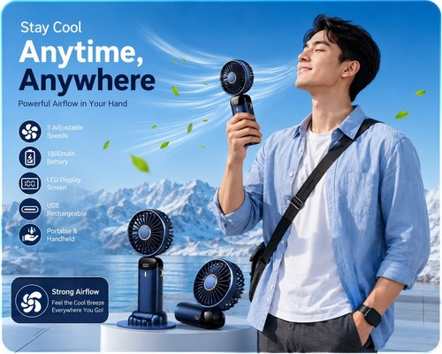 Portable handheld mini fan - handheld, usb