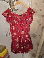 Primark Red Playsuit Floral