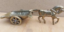 Vintage Old Solid BRASS Horse