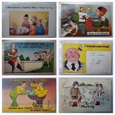 Vintage Postcard Lot Cartoon