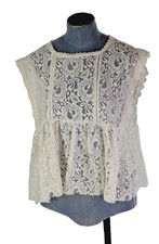 Navy victorian lace - lace, blouse