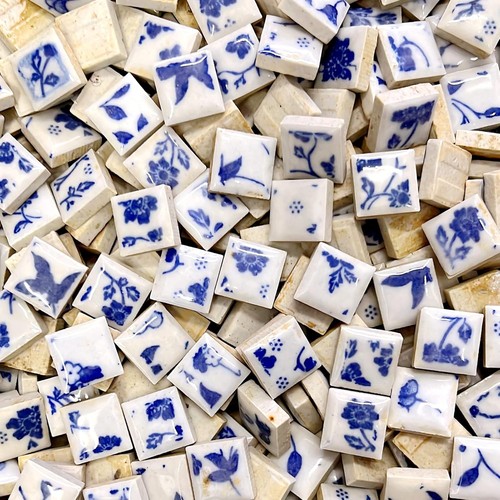 15mm blue white mini - blue,
