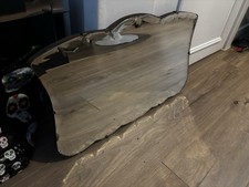 Vintage Frameless scalloped/bevelled edged wall mirror Used 53cm X 33cm