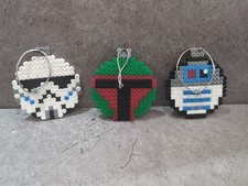 Star Wars Hama Bead Hanging Christmas Tree Decorations Set 3
