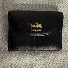 Coach Wallet Black Leather