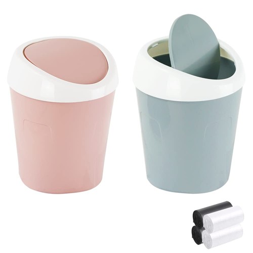 2pcs plastic mini wastebasket - 2pcs,