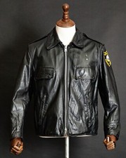 Vintage Leather Police Jacket