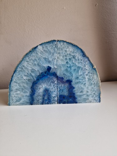 Large blue agate crystal