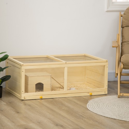 Pawhut wooden hamster cage - pawhut, w/