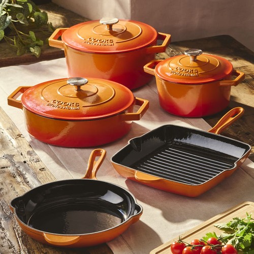 Piece cast iron cookware set - cast,