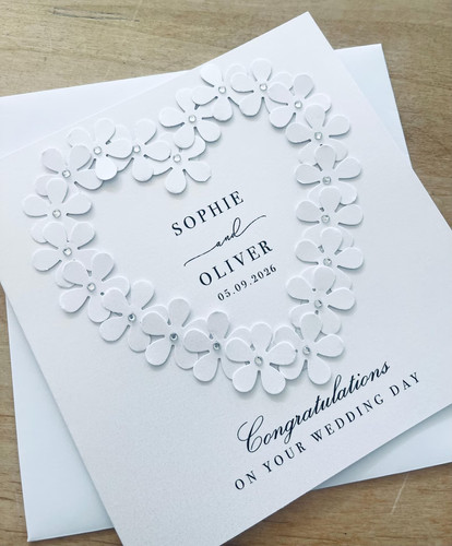 Personalised wedding card - wedding, card: