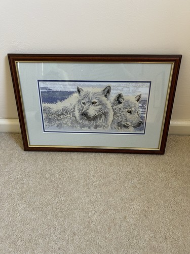 Hand stitched framed - stitched, cross