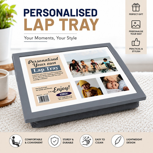 Grey lap tray - grey,
