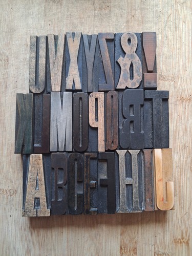 Vintage wooden letterpress - wooden,