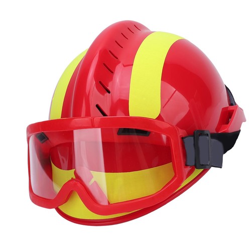 Red fire rescue helmet - red,