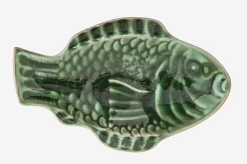 Green fish shaped - fish, plate
