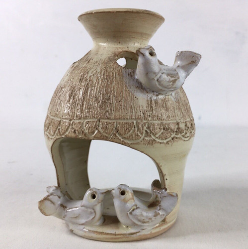 Studio pottery tea light - pottery,