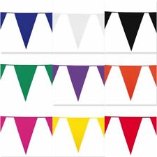 10m COLOUR BUNTING FLAGS PENNANTS PARTY DECORATIONS  CHRISTMAS PARTY COLOURS