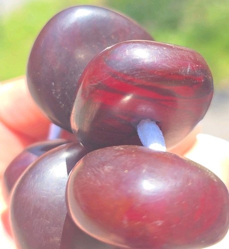 Vintage cherry amber bakelite - cherry,