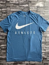 The Nike Tee Nike Dri-Fit Cotton T-shirt Sports Top Blue Size Men’s Medium M