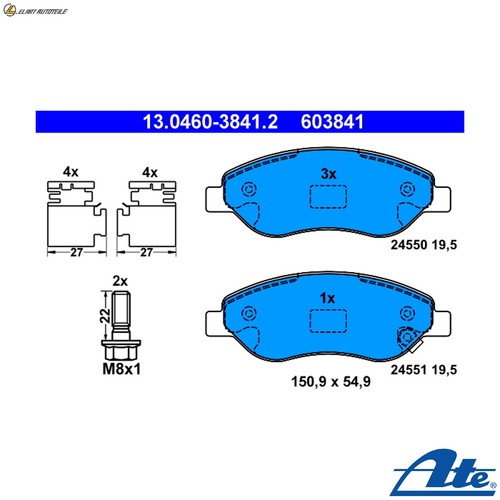 Brake pad set disc brake