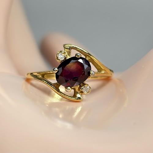 Vtg 24kt hge ring size - hge,