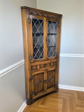 An Antique Style Old Charm Oak Corner Cabinet Cupboard ~Delivery Available~