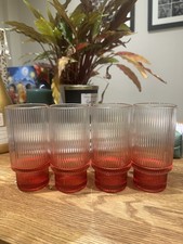RED - 4 x SMITHS MASON JARS