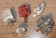 RARE, VINTAGE WARHAMMER 40k DIECAST MINIATURE VEHICLES & FIGURE - GOOD, USED