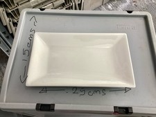 White rectangular Plate ideal for starters or desserts 