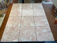 Vintage H R Johnson 1970s Pink Glaze Ceramic Tiles new old stock